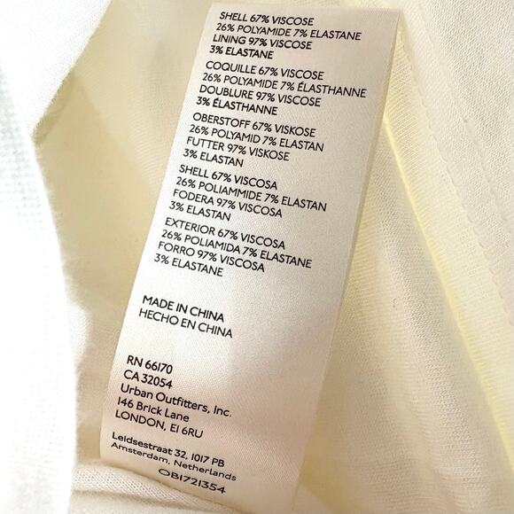 Anthropologie Maeve Womens Mod Mini Skirt Ivory Stretch Viscose Size Small - Picture 5 of 9